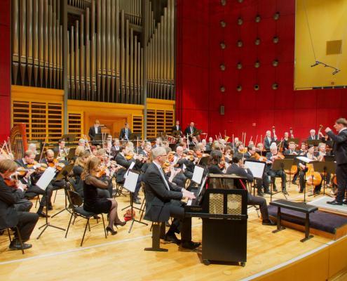 Im Konzertsaal der Hochschule