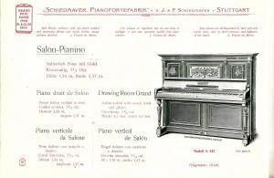 Schiedmayer Pianofortefabrik - Broschüre 175 Jahre